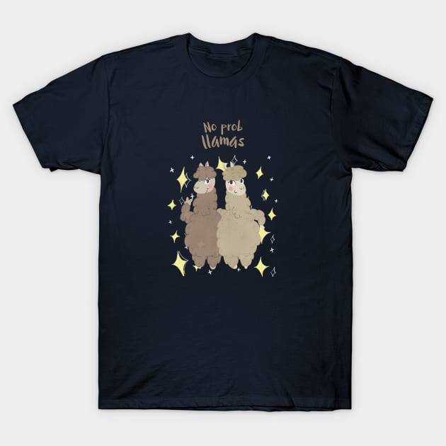 No Probllamas cute Llamas T-Shirt by CLPDesignLab